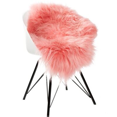 Sheepskin Icelandic pink-orange 90-110cm