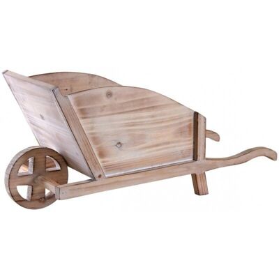 Wooden wheelbarrow planter-JAC1580