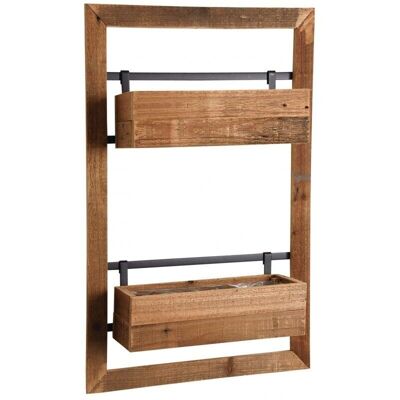 Double wall planter in recycled wood-JAC1620P