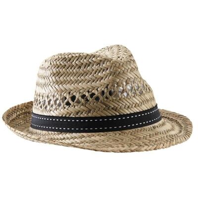 Cappello per bambini da gentiluomo in giunco naturale-JCH1730