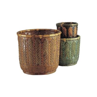 Cache-pot en bambou-JCP168S