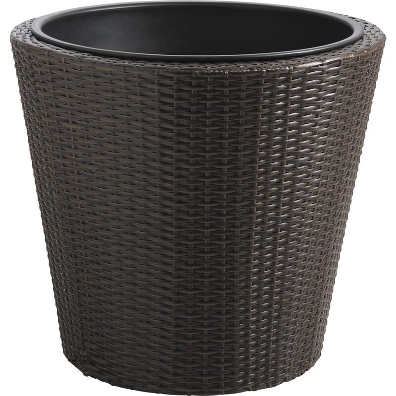 Pflanzgefäß aus synthetischem Rattan und Metall-JCP302S