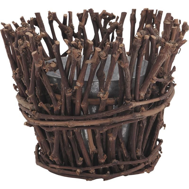 Fioriera in legno e zinco-JCP3140