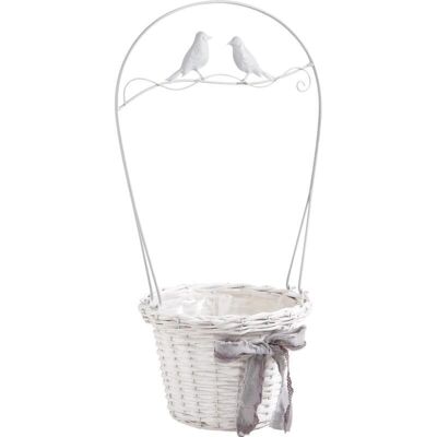 Wicker and metal planter-JCP3530P