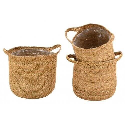 Cache-pots ronds en jonc-JCP418SP