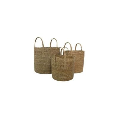 Cache-pots en jonc naturel-JCP427S