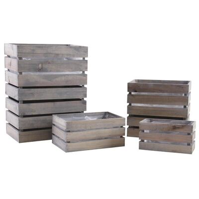 Planters in aged wood-JJA202SP