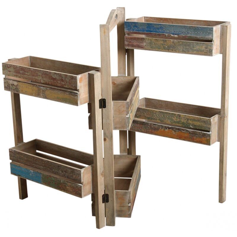 Fioriera trittico in legno riciclato-JJA2110