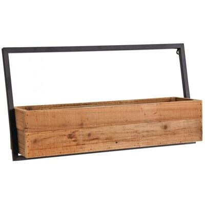 Recycled wood wall planter-JJA2130P