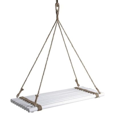 Hanging tray in white stained wood-JSU1240