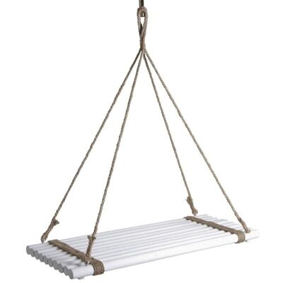 Plateau suspendu en bois teinté blanc-JSU1240