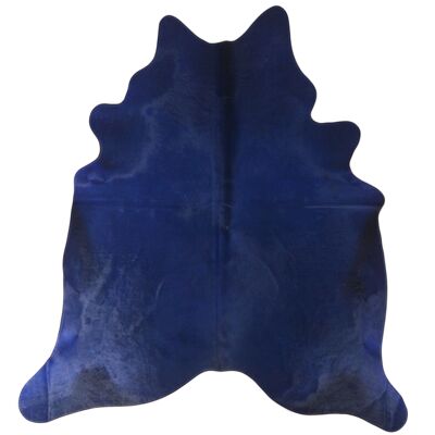 Rindsleder kobaltblau gefärbt