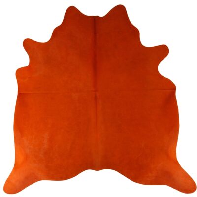 Pelle bovina tinta arancio