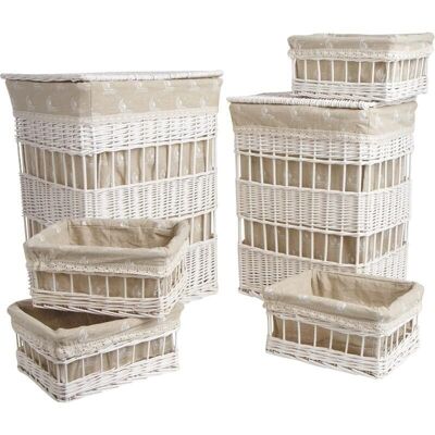 2 laundry baskets + 4 wicker baskets-KLI262SJ