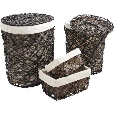 2 laundry baskets + 2 splint baskets-KLI271SC