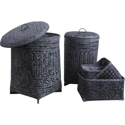 2 laundry baskets + 3 palm baskets-KLI301SC