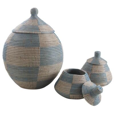Domed Seagrass Laundry Baskets-KLI329S