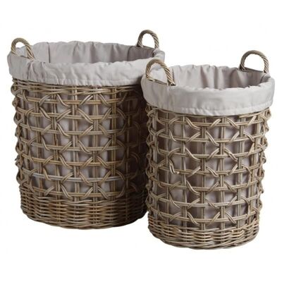 Gray Poelet Laundry Baskets-KLI330SC