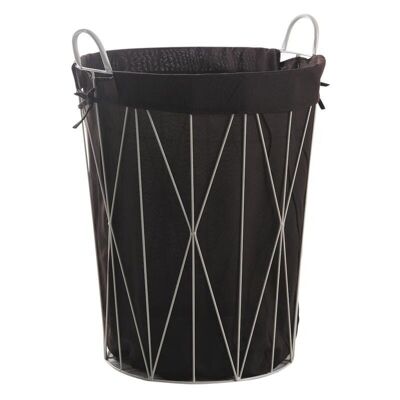 Metal and cotton laundry basket-KLI3310C