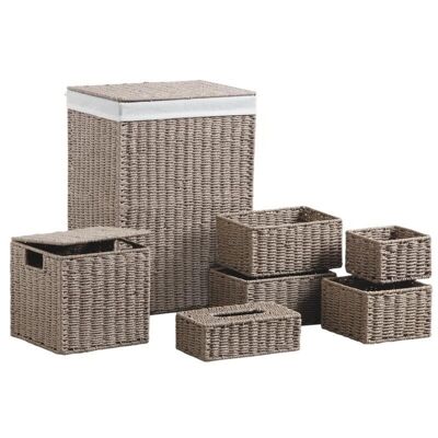 Laundry basket with corded paper baskets-KLI332SC