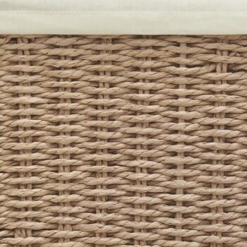 Paniers à linge en papier cordé taupe avec corbeilles-KLI333SC 2