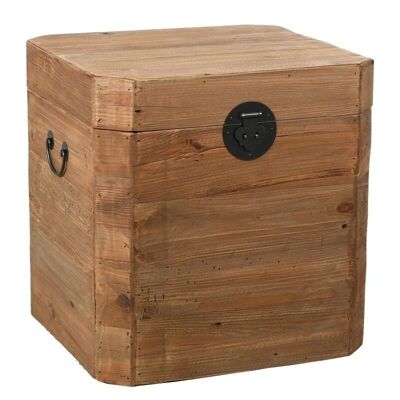 Square trunk in recycled pine and metal-KMA2110