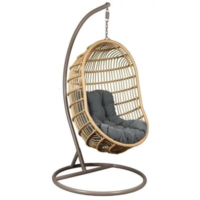 Polyresin and steel oval swing chair-MBA1310C