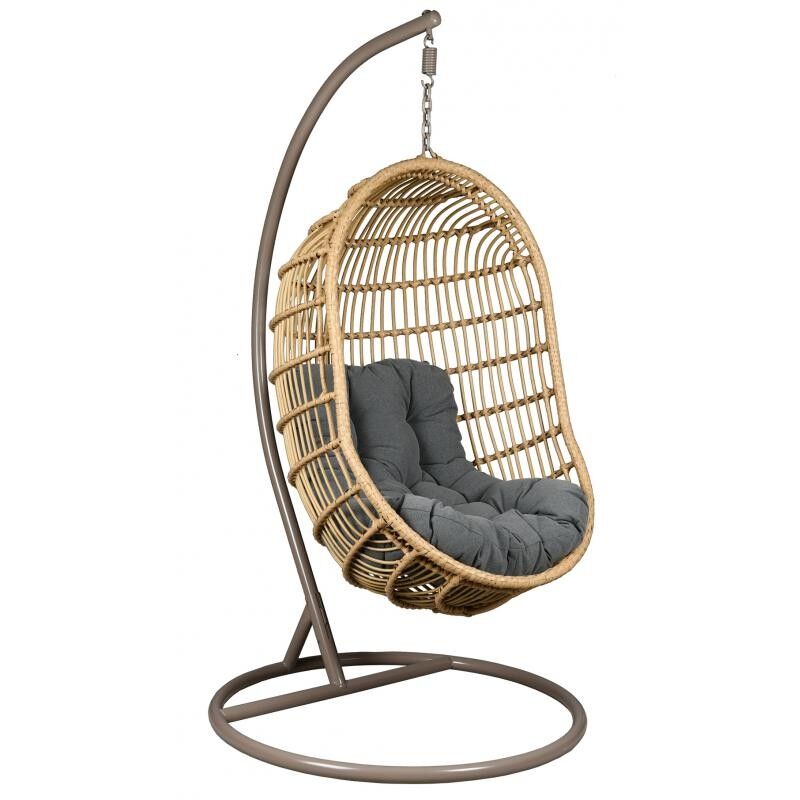 Sedia altalena ovale in poliresina e acciaio-MBA1310C