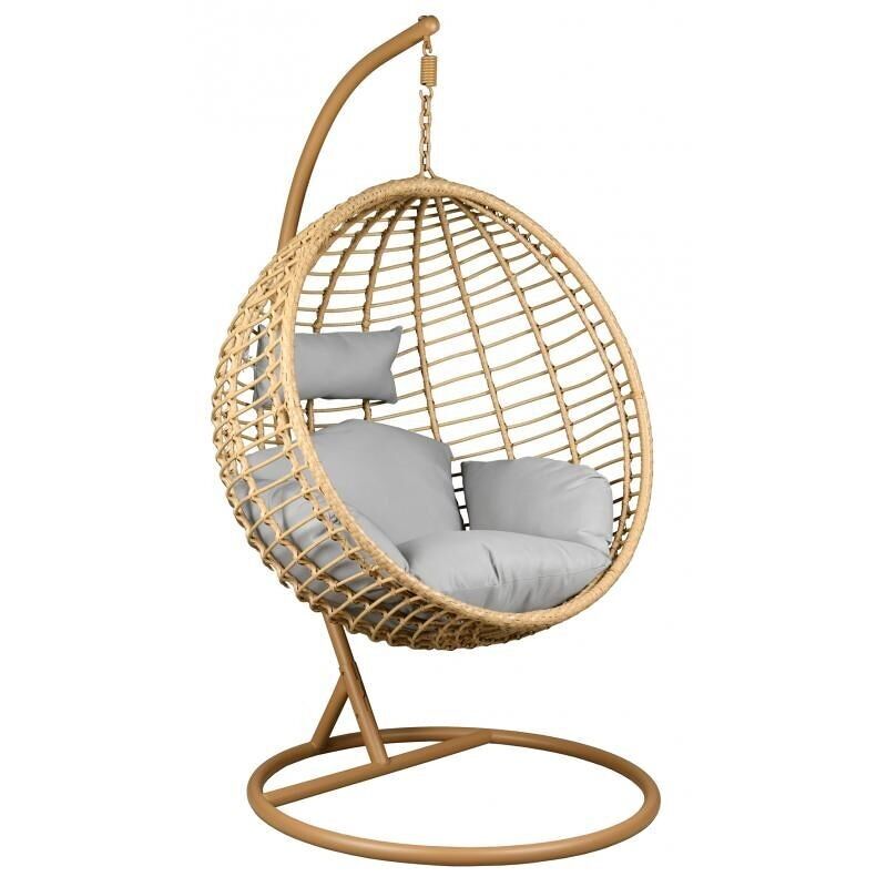 Dondolo rotondo in poliresina e acciaio-MBA1320C