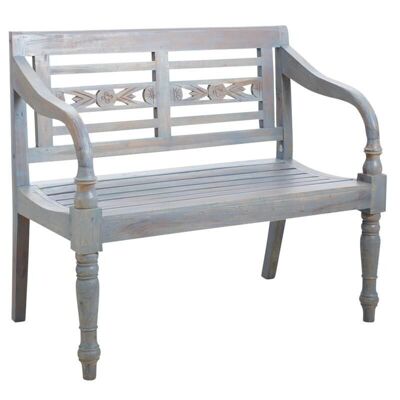 Garden bench in antique blue wood-MBC1300