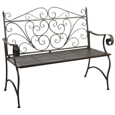 Folding garden bench in aged metal-MBC1320