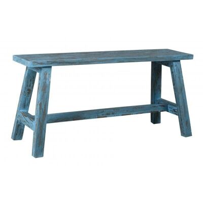 Bench in antique blue mahogany-MBC1450