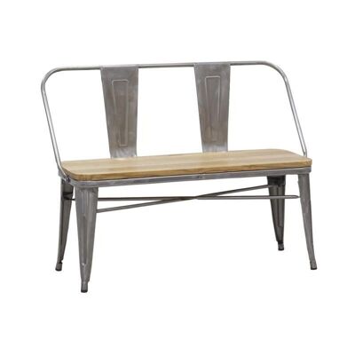 Bench in brushed steel-MBC1510