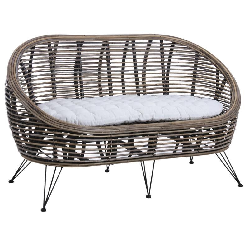 Mississippi-Sofa in Grau und Metallpoelet-MCA1390C