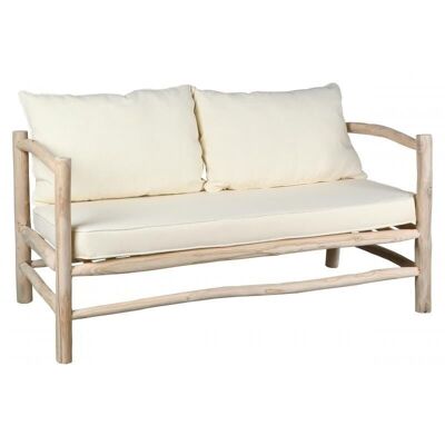 Design-Sofa aus Teakholz mit Kissen-MCA1440C