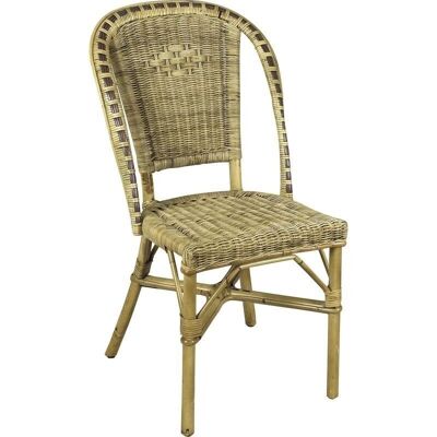 Chair in manau and rattan-MCH1200