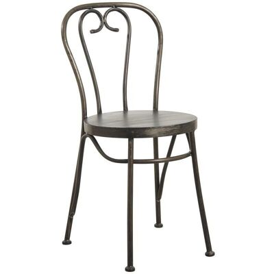 Bistro chair in antique black metal-MCH1510