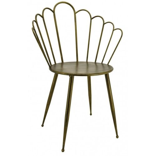 Chaise en métal doré antique-MCH1700