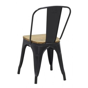 Chaise industrielle en métal et bois d'orme huilé-MCH1840 3