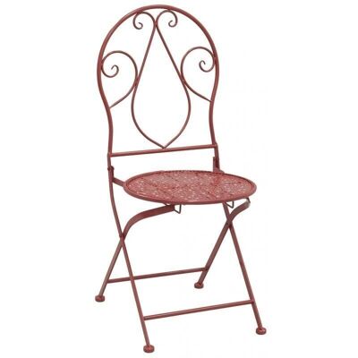 Chaise pliante en métal rouge-MCT1260