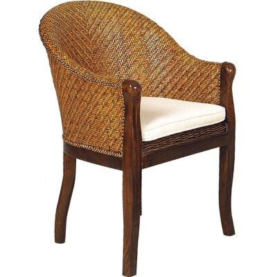 Rattan and mango wood armchair-MFA1630C