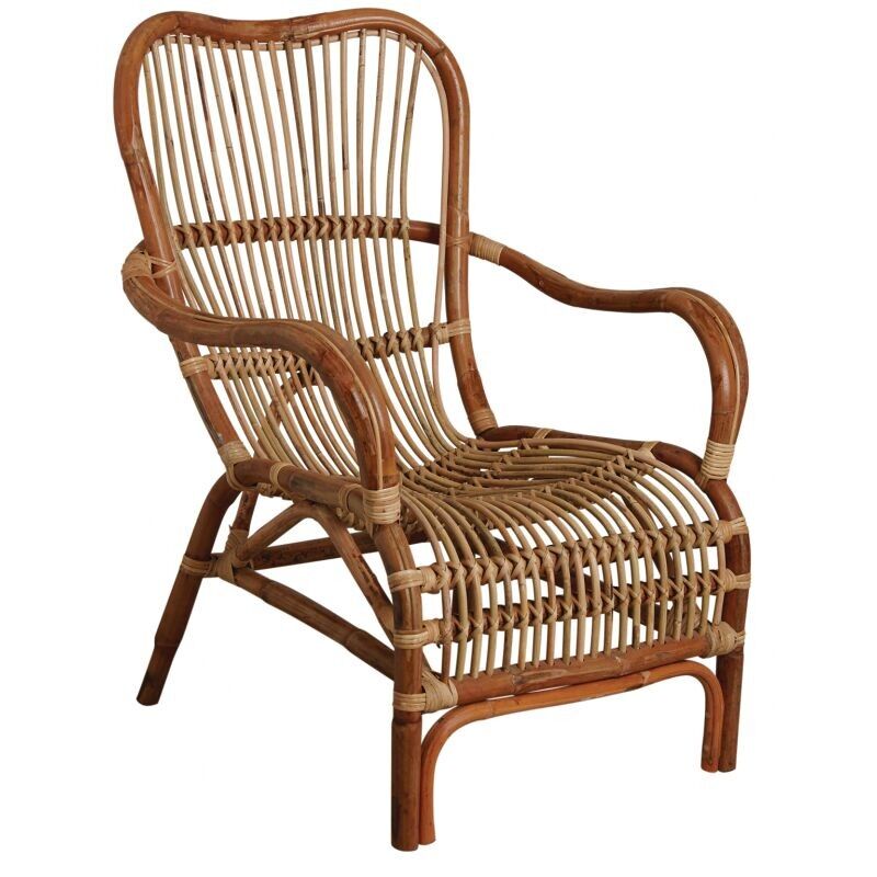 Poltrona antica in rattan-MFA2440
