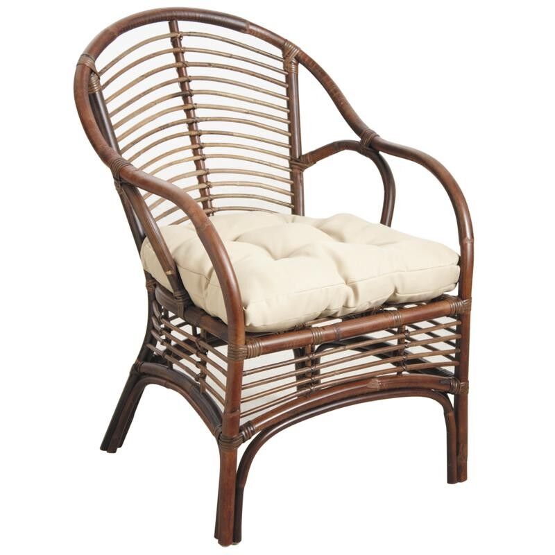 Poltrona in rattan marrone-MFA2620C