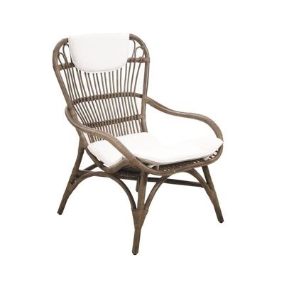 Grauer Vintage-Sessel aus Rattan-MFA2720C