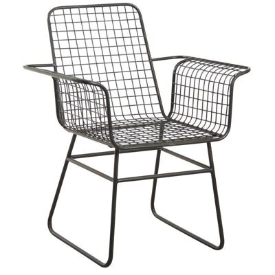 Sessel aus antikschwarzem Metall-MFA2850