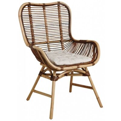 Croc rattan armchair with cushion-MFA3160C