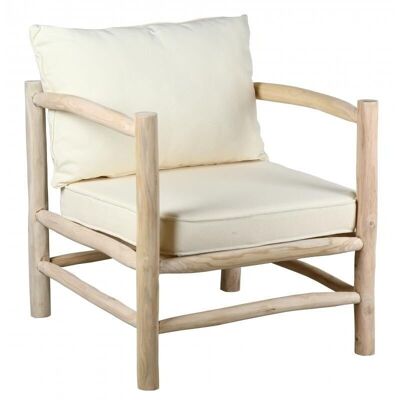 Arthur teak design armchair with cushions-MFA3280C