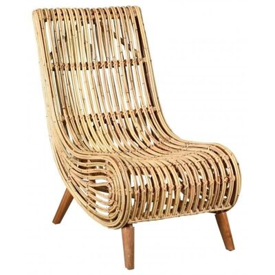 Fauteuil relax en rotin naturel-MFA3390