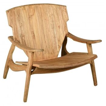 Fauteuil design en teck naturel Brazil-MFA3500 1