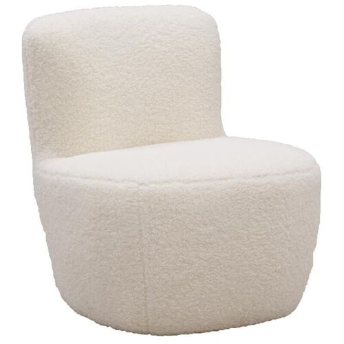 Fauteuil pouf en polyesteret bois Mouton-MFA3530